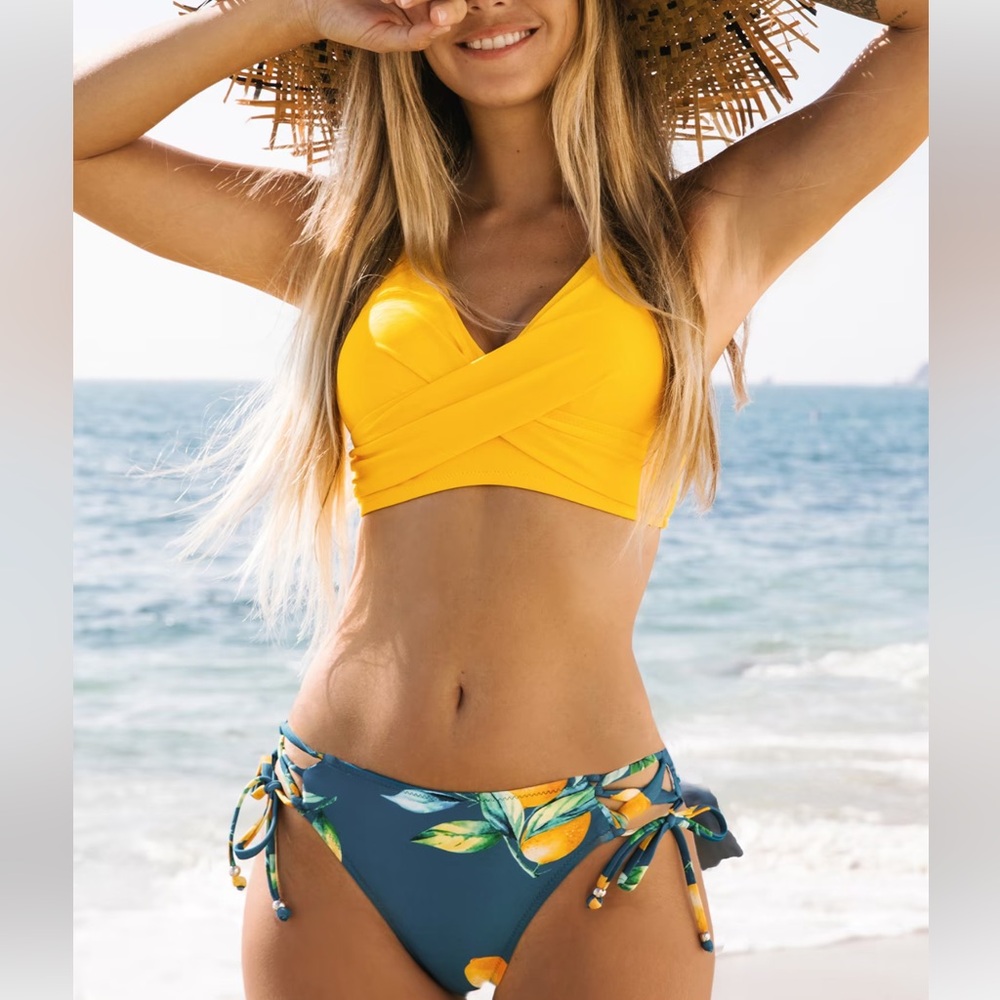 Cupshe Floral Print Bathing Suit